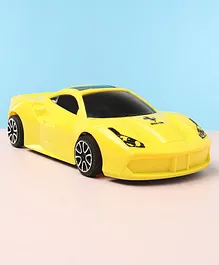 KV Impex Pull Back Car With Light - Yellow