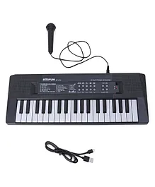 Rising Step 37 Key Piano Keyboard Toy with Mic - Black