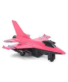 Rising Step Die Cast Pull Back Fighter Plane - Pink Black
