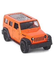 Rising Step Die Cast Hummer Pull Back Car Toy with Openable Door - Orange