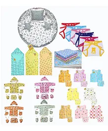Fareto 53 in 1 New Born Baby Complete Daily Items Combo - Multicolor