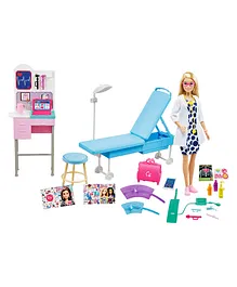 Barbie Medical Doctor Playset with Blonde Barbie Doctor Doll 20+ Medical Accessories Multicolour - Height 15.5 cm