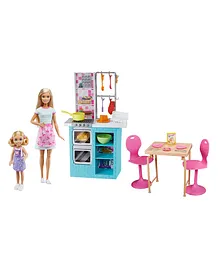 Barbie Sisters Baking Playset with Kitchen Pieces Dining Set & 15 Plus Accessories Multicolor - Height 41 cm