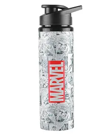 Marvel Comic Style Steel Water Bottle White - 700 ml