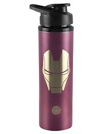 Marvel Ironman Steel Water Bottle Maroon - 700 ml