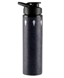 Black Panther Printed Steel Water Bottle Black - 700 ml