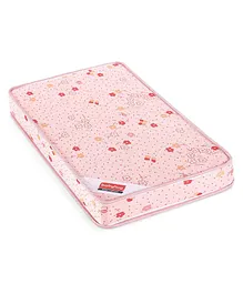 Babyhug High Density Soft Foam Baby Mattress Floral Print- Pink
