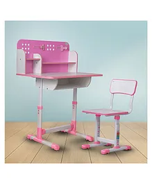 BAYBEE Benny Study Table with Chair Set - Pink