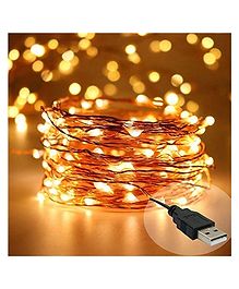 Bubble Trouble Copper String Led Light 10M 100 LED USB Operated Wire Decorative Fairy Lights - Multicolor