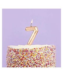 Bubble Trouble Numerical Cake Topper Candle Number 7 - Golden