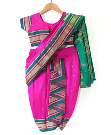 Bhartiya Paridhan Silk Mastani Saree with Half Sleeves Blouse - Voilet