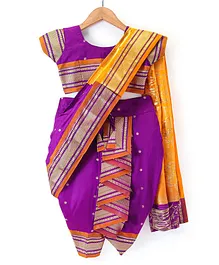 Bhartiya Paridhan Silk Mastani Saree with Half Sleeves Blouse - Magenta