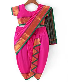 Bhartiya Paridhan Silk Mastani Saree with Half Sleeves Blouse - Pink