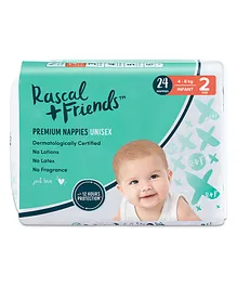 Rascal & Friends Diapers 24 Pieces - Size 2 - Infant