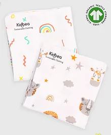Kidbea 100% Cotton  Napkins Cloth Pack of 2 - Multicolor