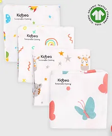 Kidbea 100% Cotton  Napkins Cloth Pack of 4- Multicolor