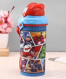 Hoom Marvel Character Sipper Water Bottle Blue - 400 ml