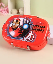 Jaypee Top Steel Lunch Box with Container Ironman Themed - Red