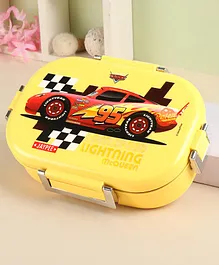 Kinsmart Missteel Lunch Box with Container Cars Themed - Yellow
