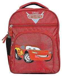 Kuber Industries  Disney Cars Print Waterproof Polyster School Backpack Red - 15 Inches