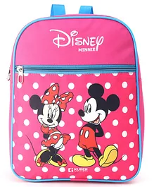 Kuber Industries Disney Mickey Mouse School Bag Pink - 13 Inches