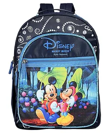 Kuber Industries  Disney Mickey & Minnie Mouse Print Polyester Waterproof Backpack - 15 Inches (Color and Print May Vary)