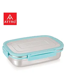 Attro Click Eat Big Stainless Steel Lunch Box Airtight & Leak Proof - Sky Blue