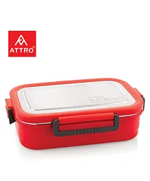 Attro Click Style Stainless Steel Insulated Airtight Leak Proof Lunch Box - Red