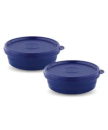 Attro Micron Stainless Steel Double Wall Storage Containers Airtight & Leak Proof Containers Pack of 2 - Blue