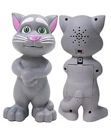 Oskart Intelligent Talking Tom Cat Speaking Robot Cat Repeats What You Say Touch Recording Rhymes and Songs Musical Cat Toy for Kids(Assorted colour)