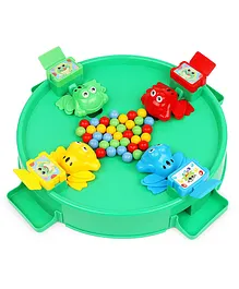 Oskart Frog Eat Beans Game 4 Players 61038 Eat The Beans Hungry Frog Game for Kids Multiplayer Games Game for Players Board Game (Assorted Colour and Print)