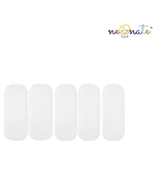 NeonateCare Pack of 6 White Bamboo Charcoal Inserts Liners Pads(5 Layers) Wetfree Washable Reusable Adjustable Cotton Diaper Nappy Inserts Natures Cloth Diaper Liners For Baby Reusable Cloth Diapers(0-24 Months)