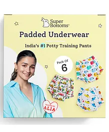 Superbottoms 3 Layers of Cotton Padded Underwear  - Multicolor