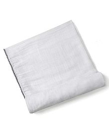 Malabar Baby Bamboo Pom Pom Swaddle - Grey & White