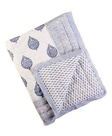 Malabar Baby Block Printed Baby Quilt Fort- Multicolor