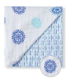 Malabar Baby Organic Snug Blanket Mandala - Blue