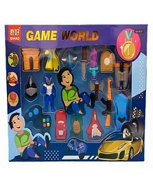 SCHOOLISH Game Theme Eraser Stationary Set for Kids Online Gaming Erasers (COLOR MAY VARY)