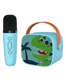 HAPPY HUES Kids Karaoke Machine with Wireless Microphone - Blue