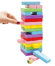 YAMAMA Classic Color Wooden Blocks Game Multicolor - 54 Pieces