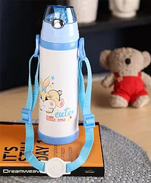 Passion Petals Rabbit BPA Free Double Walled Vacuum Insulated Stainless Steel Water Bottle Blue - 500 ml