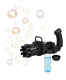 NeonateCare 8 Hole Automatic Bubble Maker Kids Outdoors Activity Toy Bubble Guns- Black