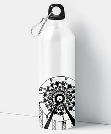 Macmerise White Ferris Wheel Sipper Water Bottle - 750 ml