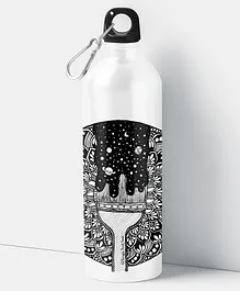 Macmerise White Paintbrush Sipper Water Bottle - 750 ml