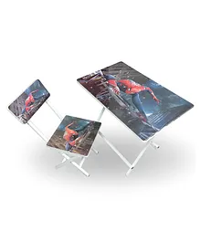 Wishing Clouds Spider Man Kids Study Table with Chair Sets - Multicolor