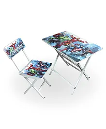 Wishing Clouds Avenger Kids Study Table with Chair Sets - Multicolor