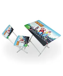 Wishing Clouds Motu Patlu Kids Study Table with Chair - Multicolor