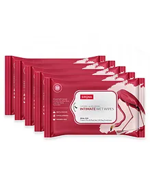Sirona Intimate Wet Wipes - 50 Pieces (5 Packs  - 10 Wipes Each)