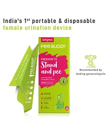PeeBuddy Stand & Pee Disposable Female Urination Device - 20 Funnels, most helpful for Moms in Pregnency
