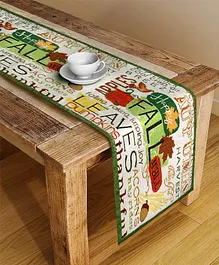 Arrabi Graphic Blended Cotton 4 Seater Table Runner - Multicolor