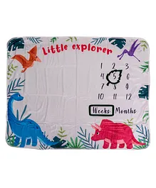Adore Advanced Memories! Baby Milestone Fleece Bedsheet for Photoshoot with Props